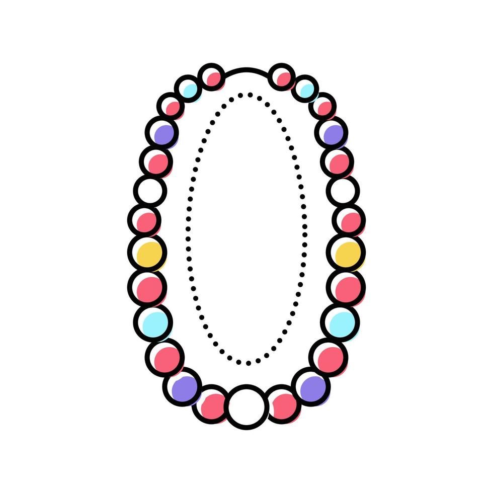 beads jewellery color icon vector illustration