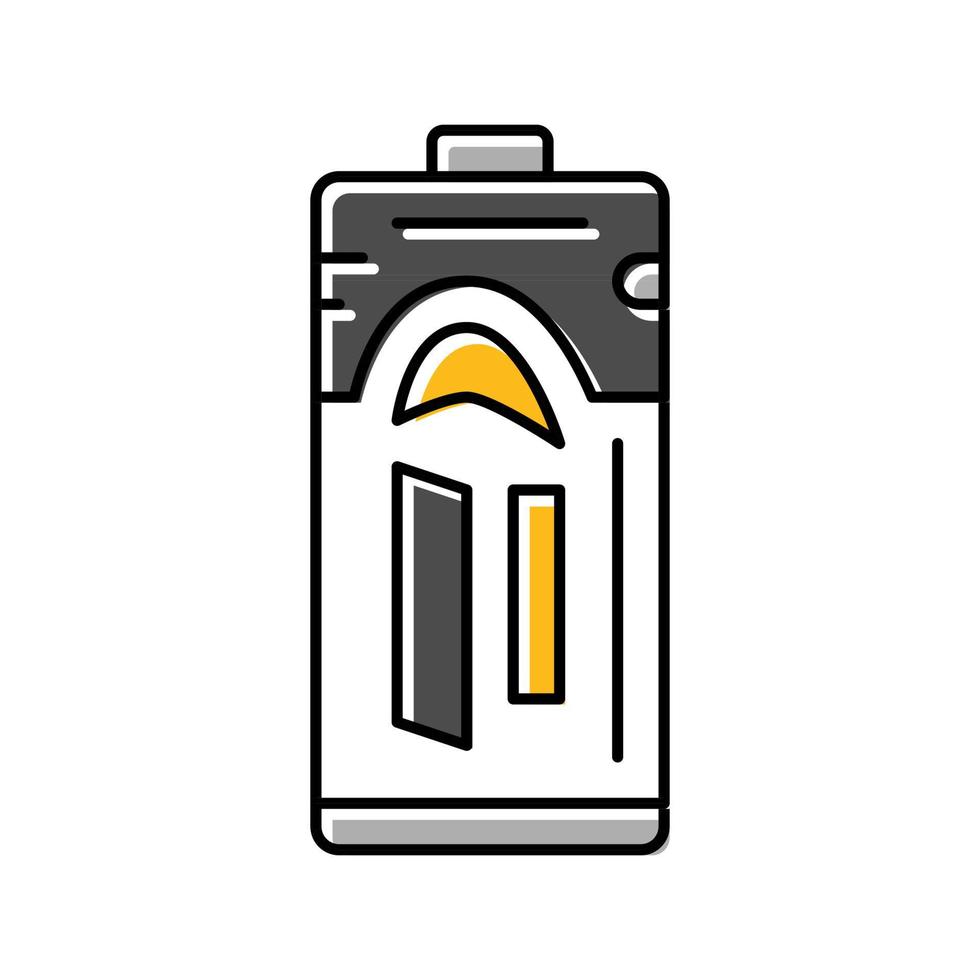 c battery power energy color icon vector illustration