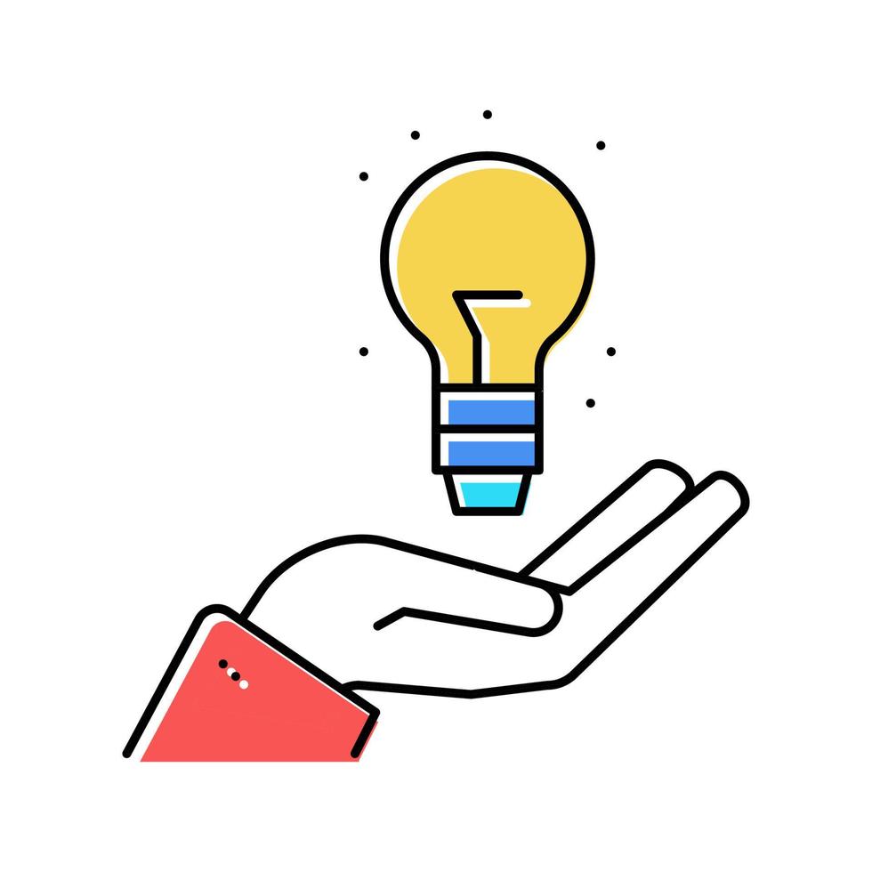 idea work color icon vector color illustration