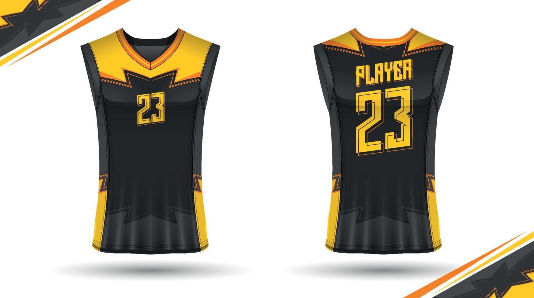 Basketball shirt design, front and back vector