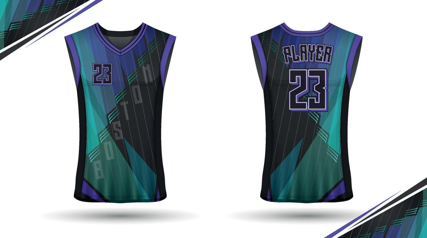 Basketball shirt design, front and back vector