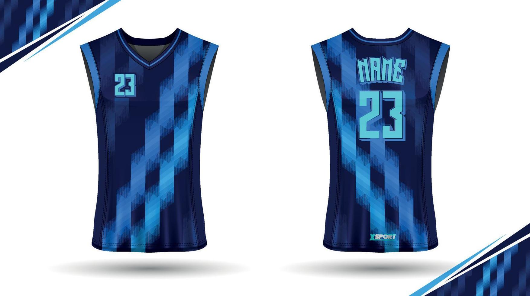 Basketball shirt design, front and back vector