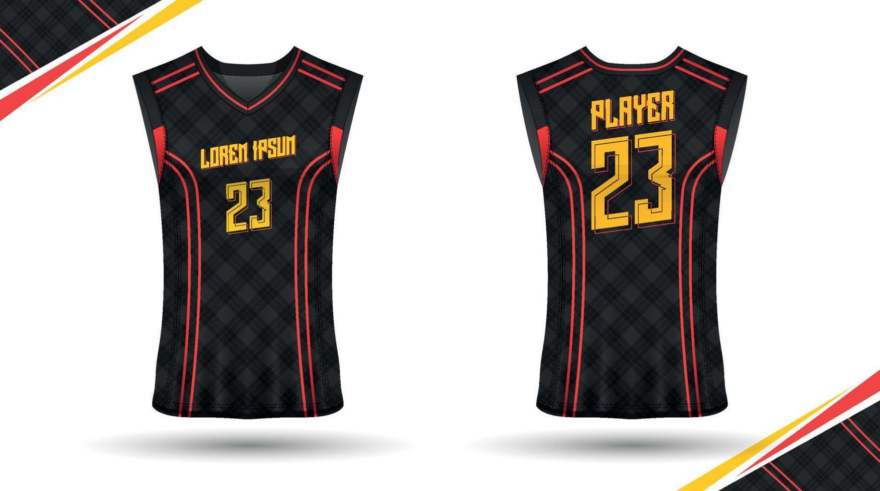 Basketball shirt design, front and back vector