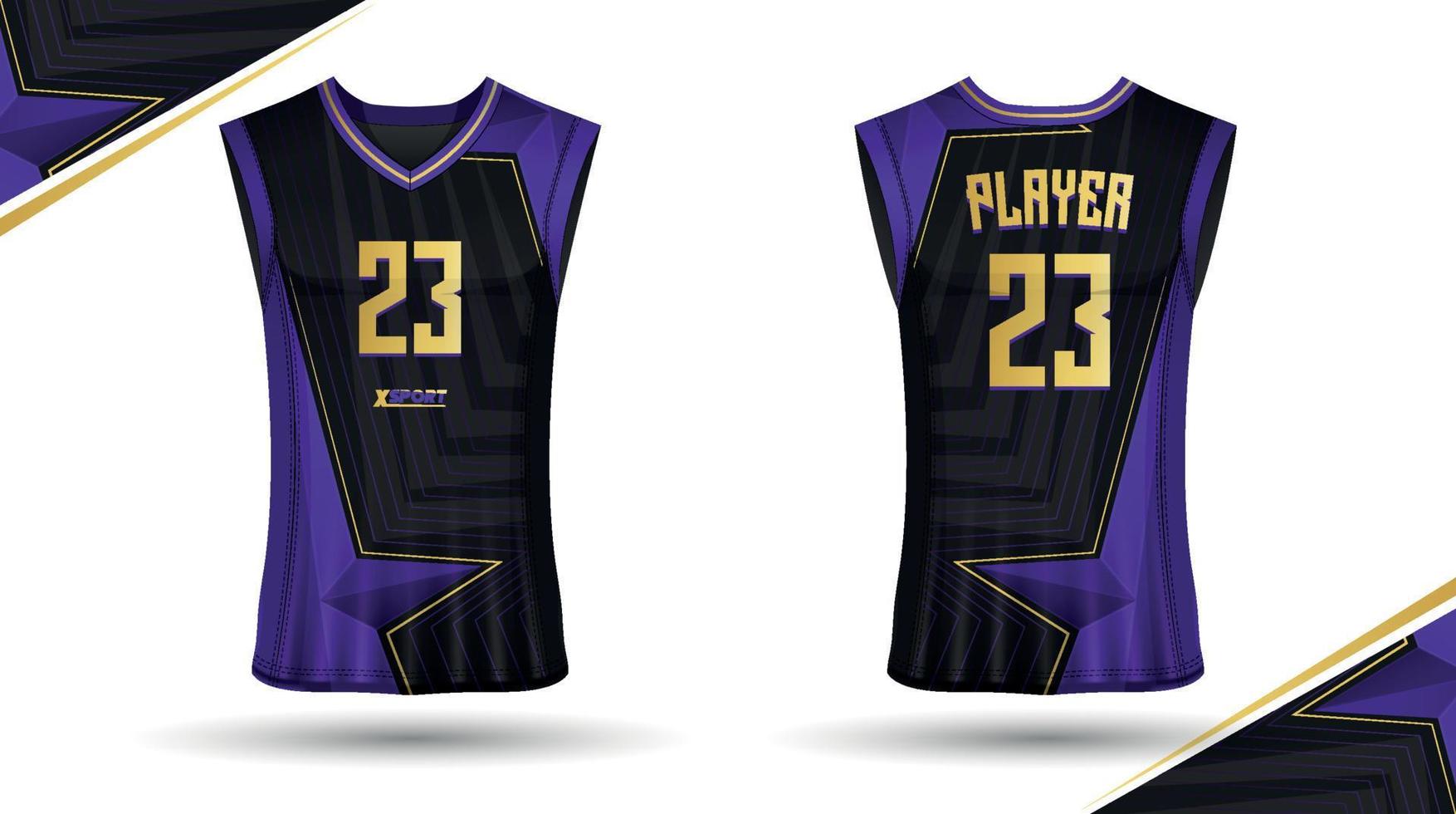 Basketball shirt design, front and back vector