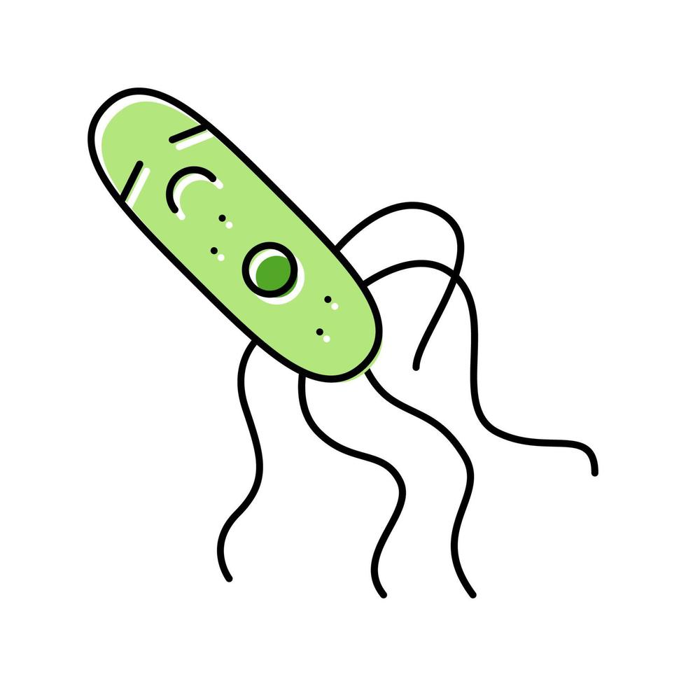 ilustración de vector de icono de color de virus de bacterias celulares