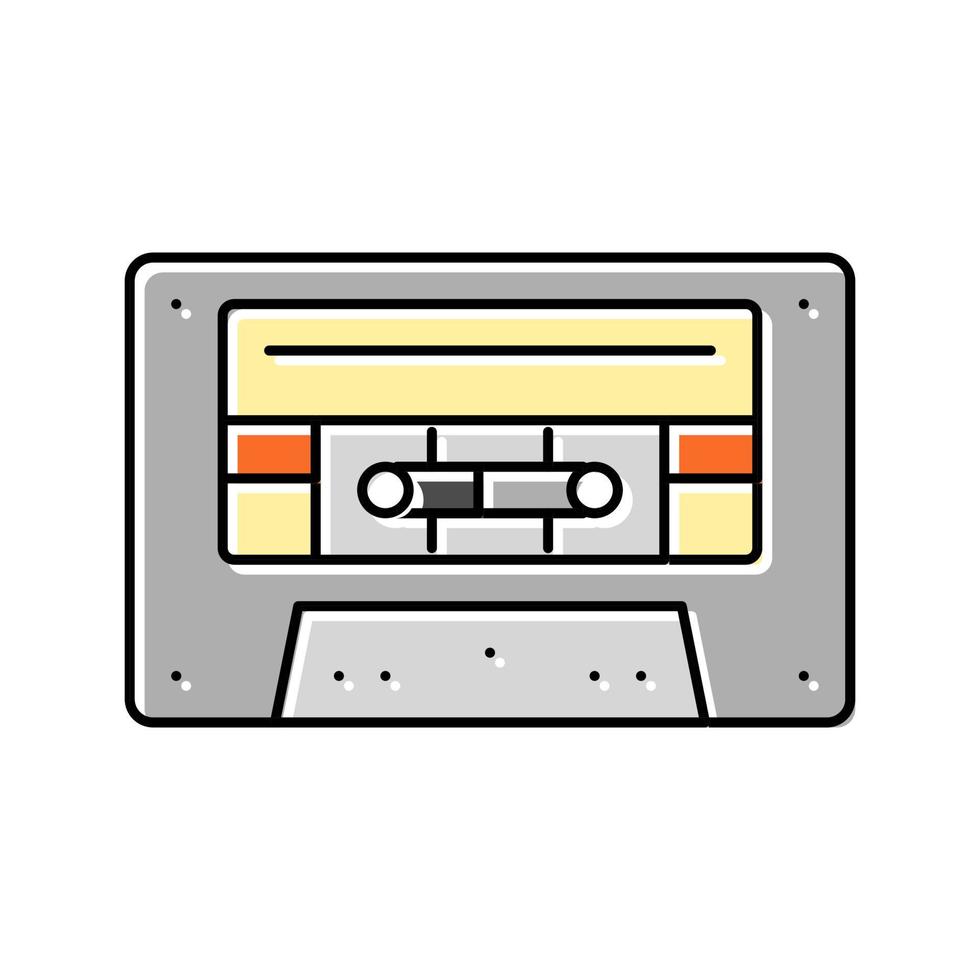 cassette audio retro gadget color icono vector ilustración