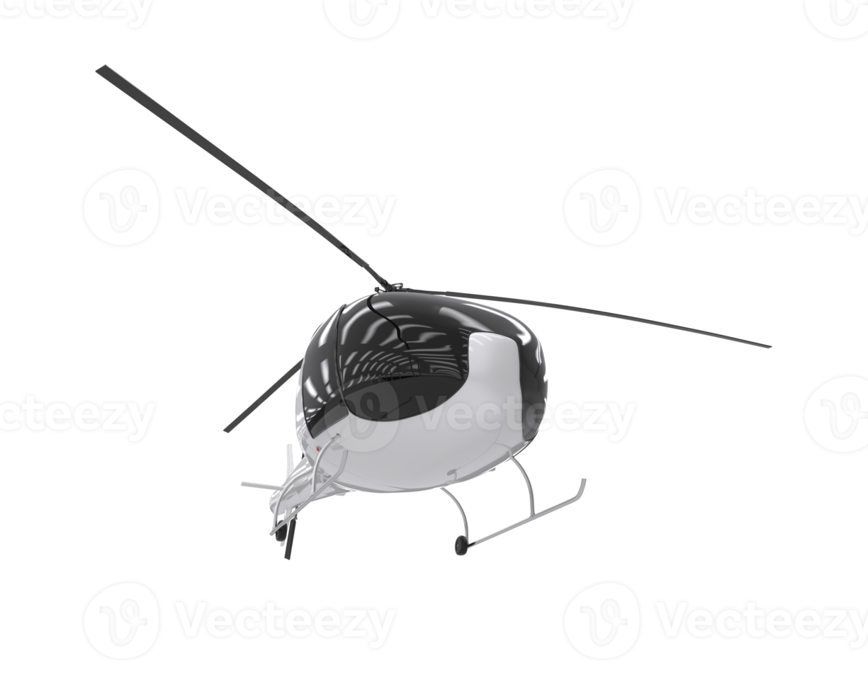 Helicopter isolated on transparent background. 3d rendering - illustration png