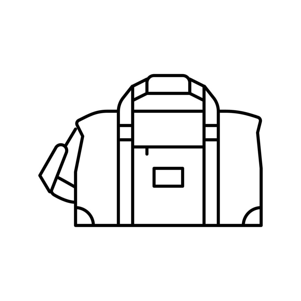 leather bag line icon vector illustration