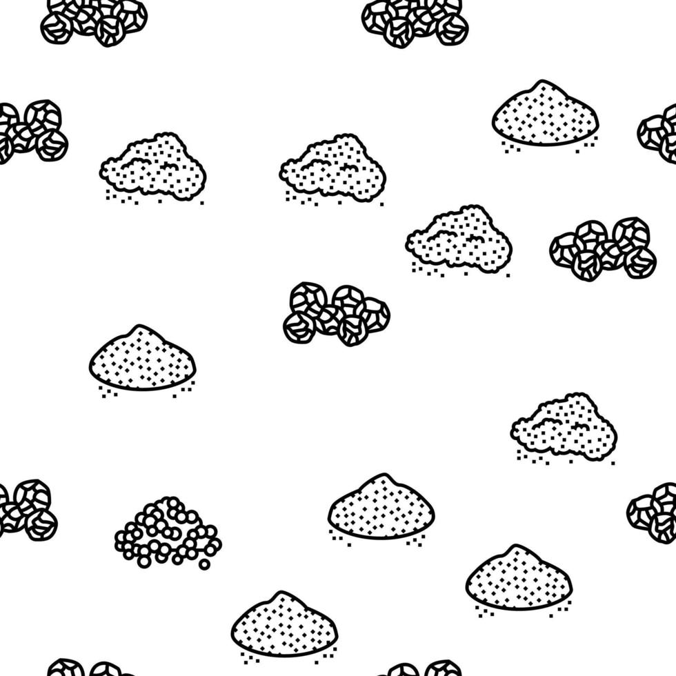 Black Pepper Aromatic Hot Spice vector seamless pattern