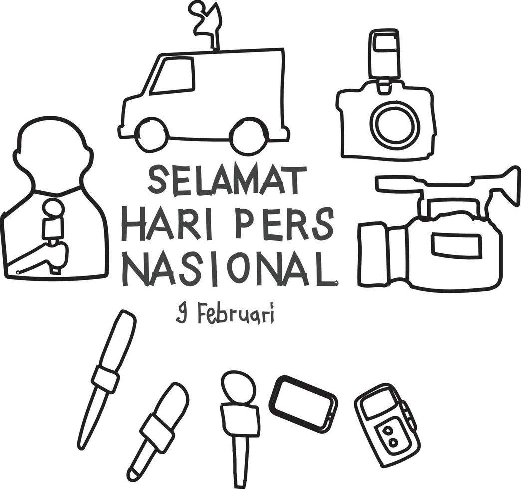 Hari pers nasional illustration vector