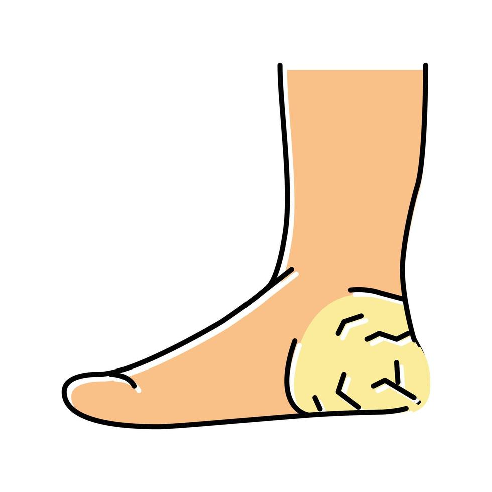 heels dry skin color icon vector illustration