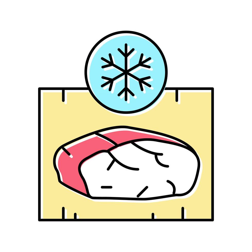 frozing meat color icon vector illustration