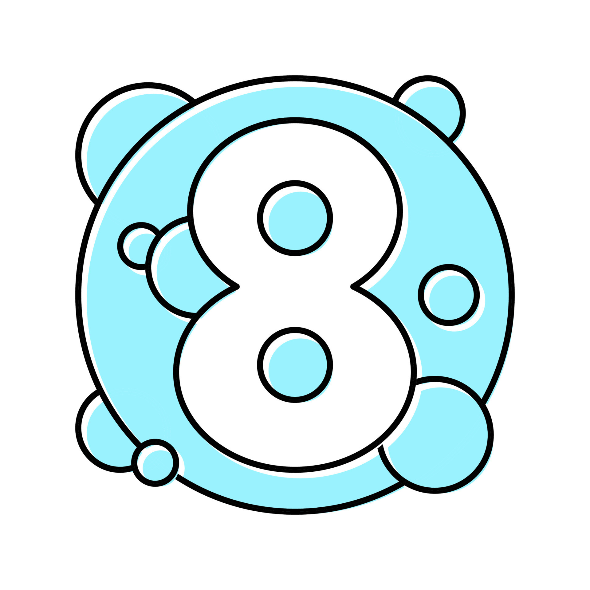 eighth number color icon vector illustration 19595556 Vector Art at