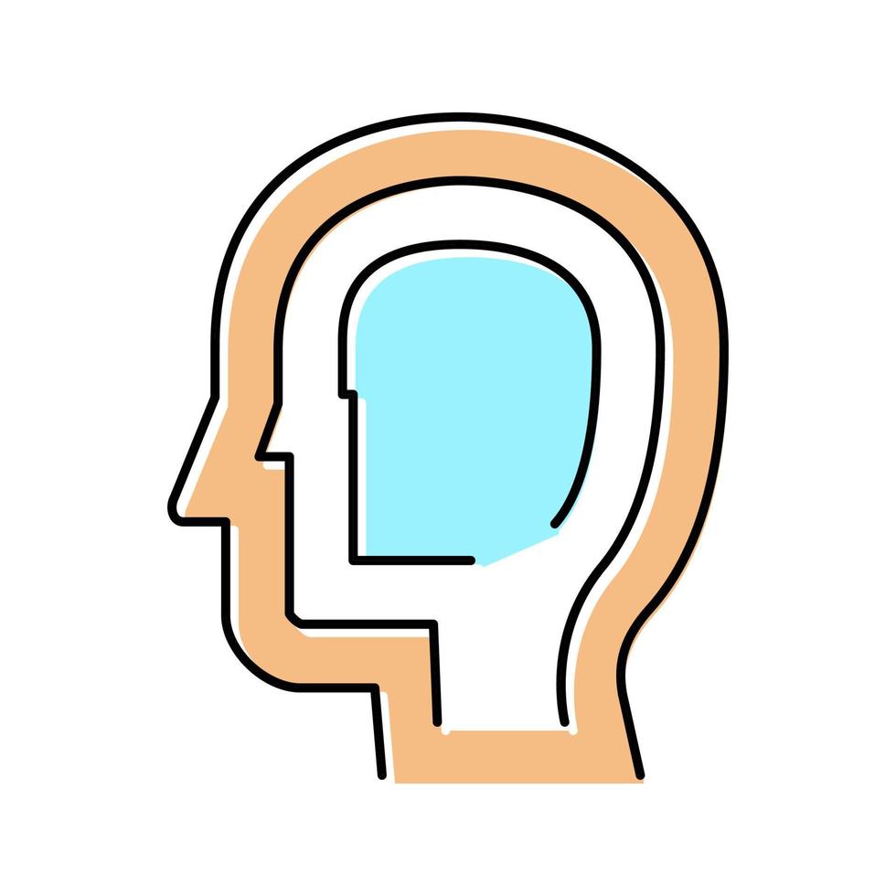 ontology philosophy color icon vector illustration