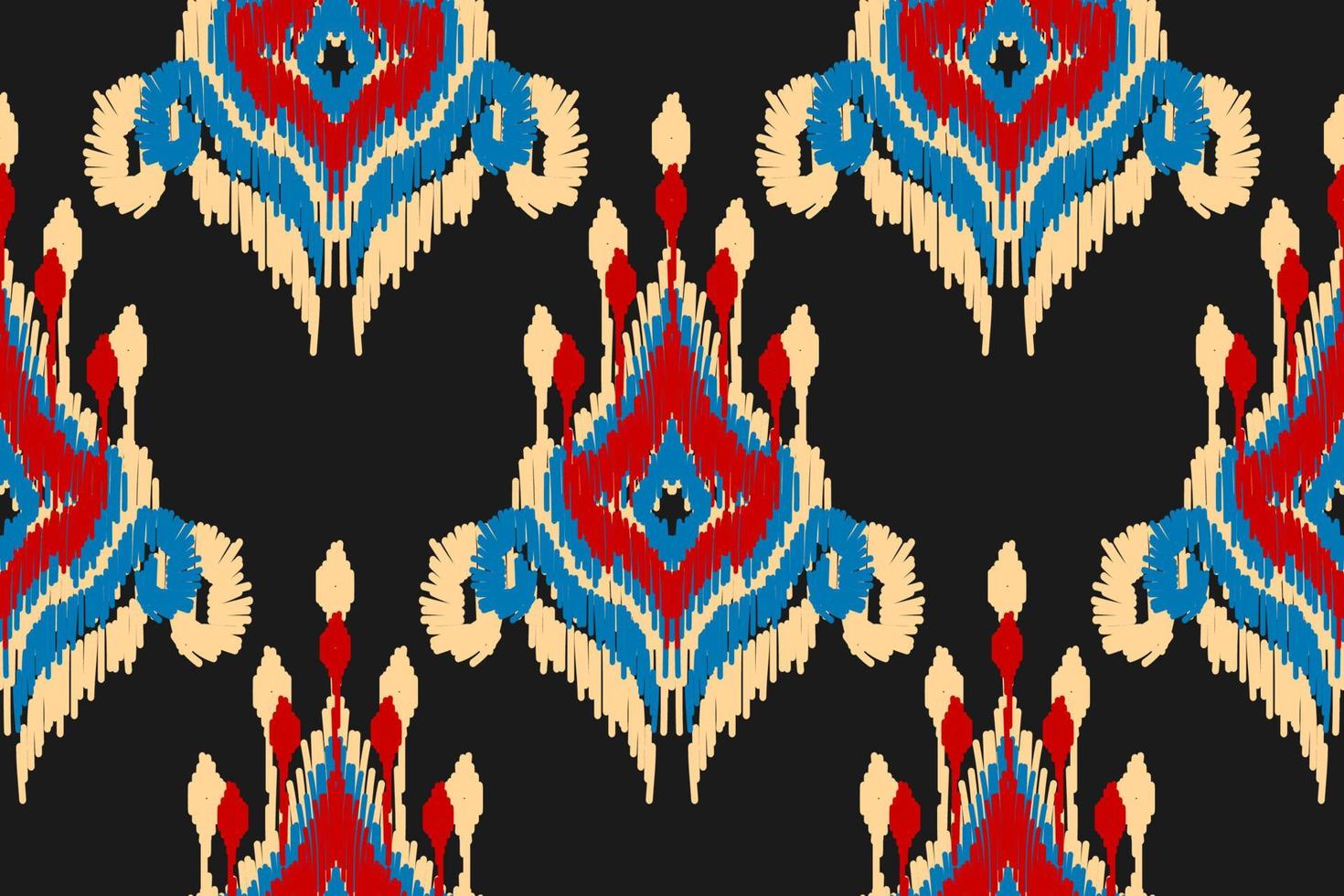 Ethnic ikat seamless pattern in tribal. Aztec geometric ethnic ornament print. Ikat pattern style. vector