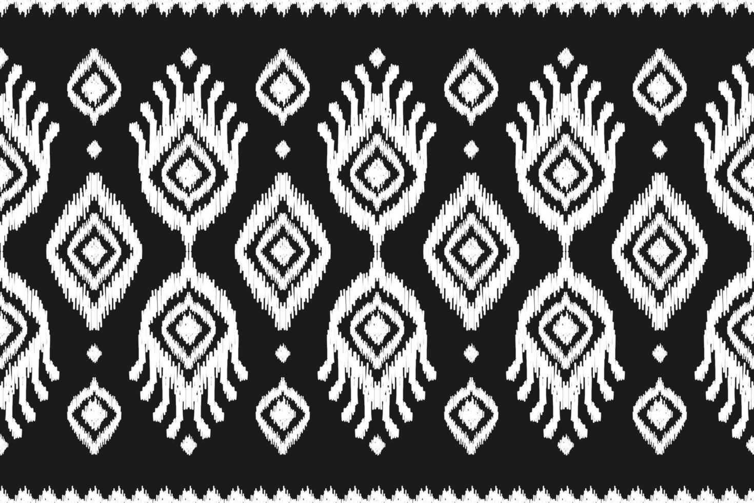 Carpet ethnic ikat pattern art. Geometric ethnic ikat seamless pattern in tribal. Mexican style. vector