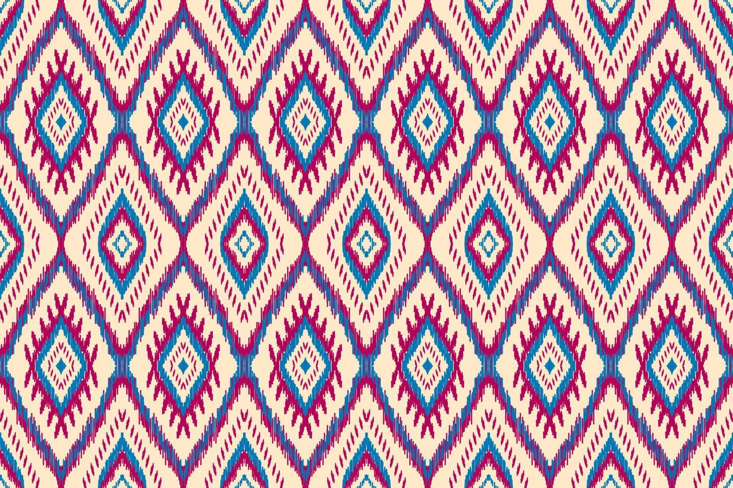 Abstract ethnic ikat background. Geometric seamless pattern in tribal. Fabric Indian style. vector