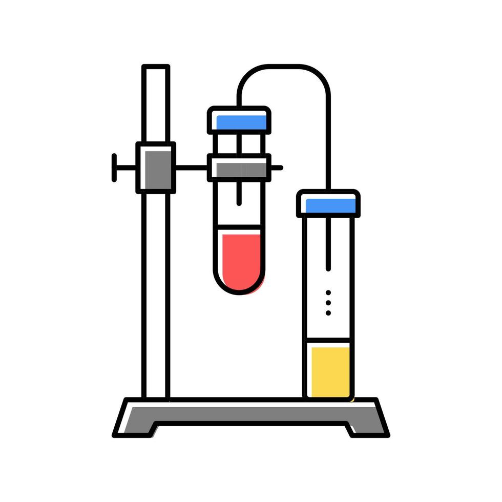 stand and clamp with tube color icon vector isolated illustration