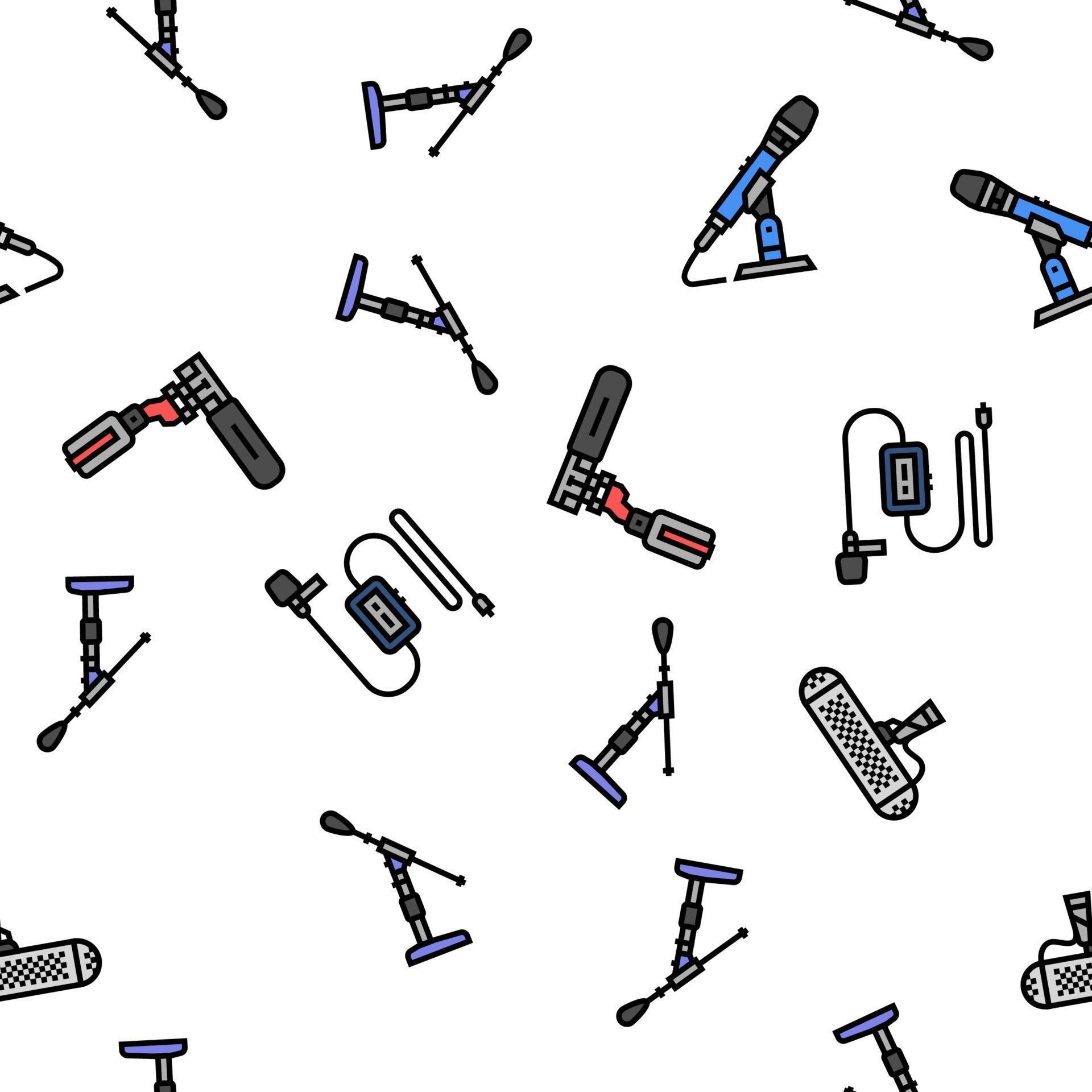 mic microphone voice podcast vector seamless pattern 19595910 Vector