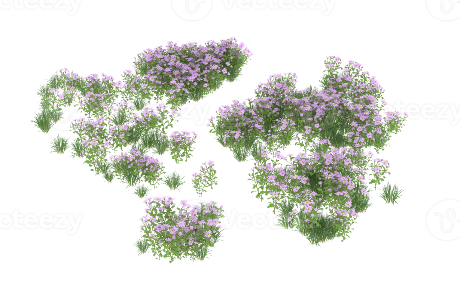 Realistic foliage isolated on transparent background. 3d rendering - illustration png