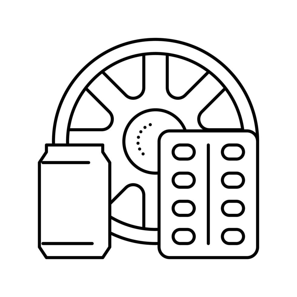 products from aluminium line icon vector illustration