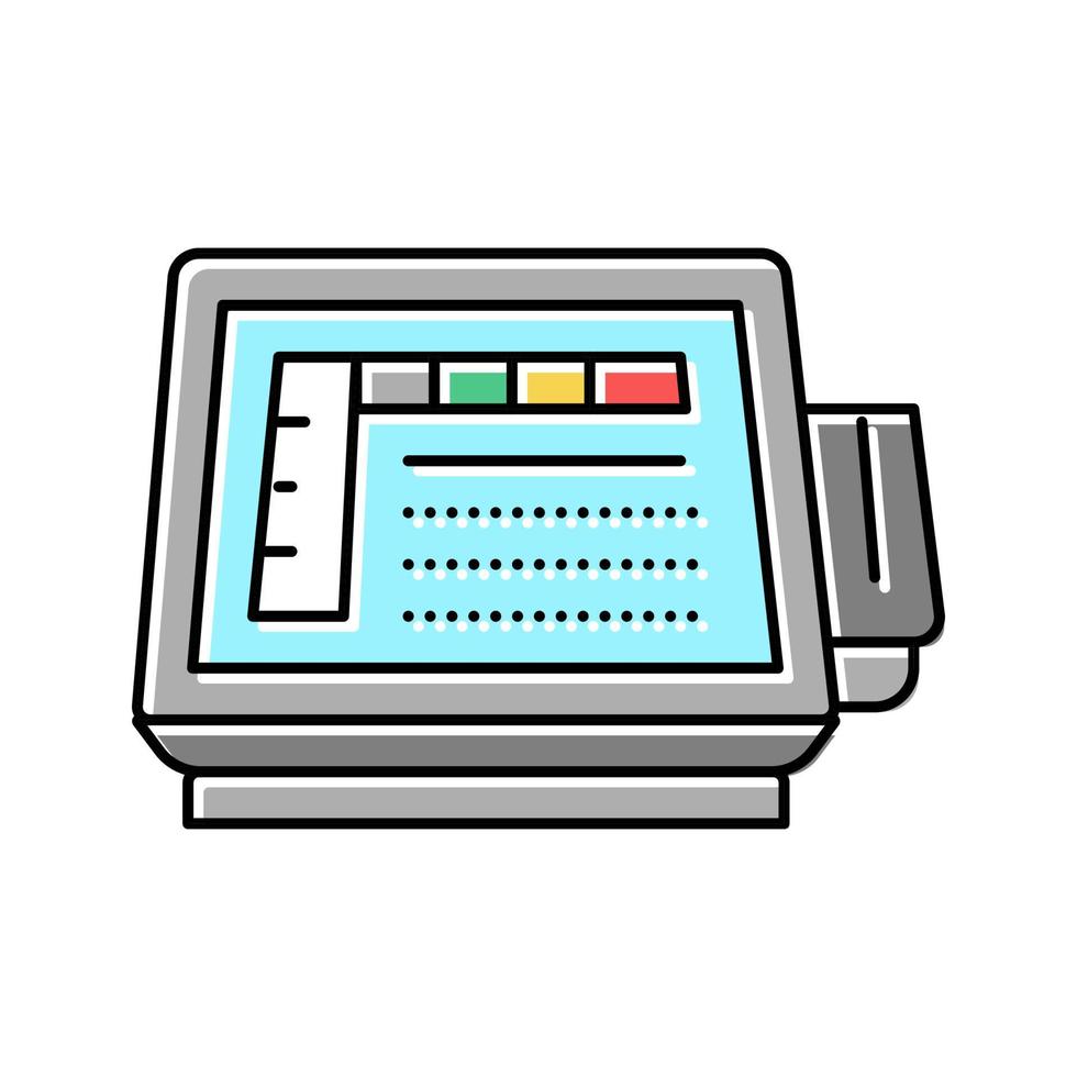 autoservicio pos terminal color icono vector ilustración