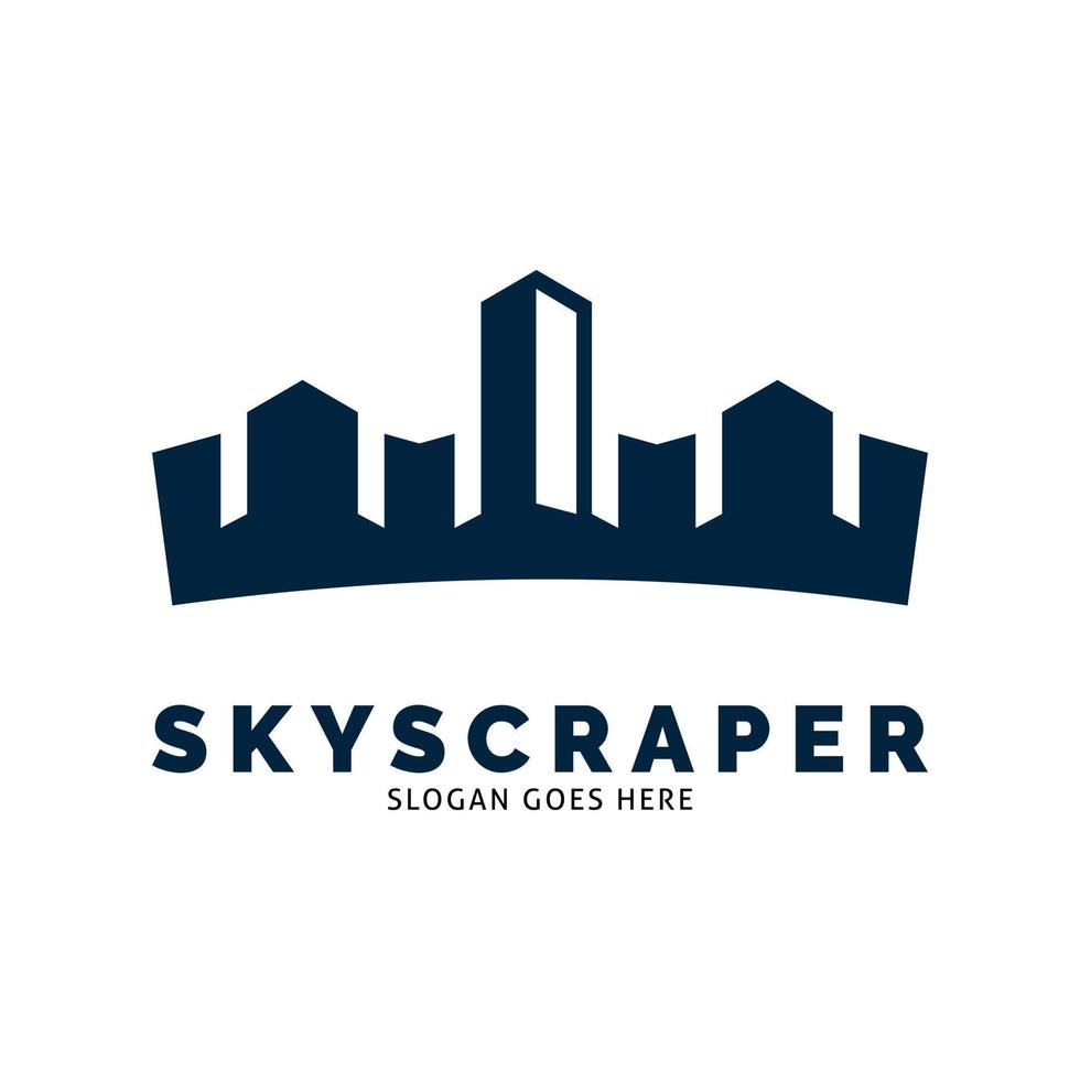 Skyscraper Icon Vector Logo Template Illustration Design
