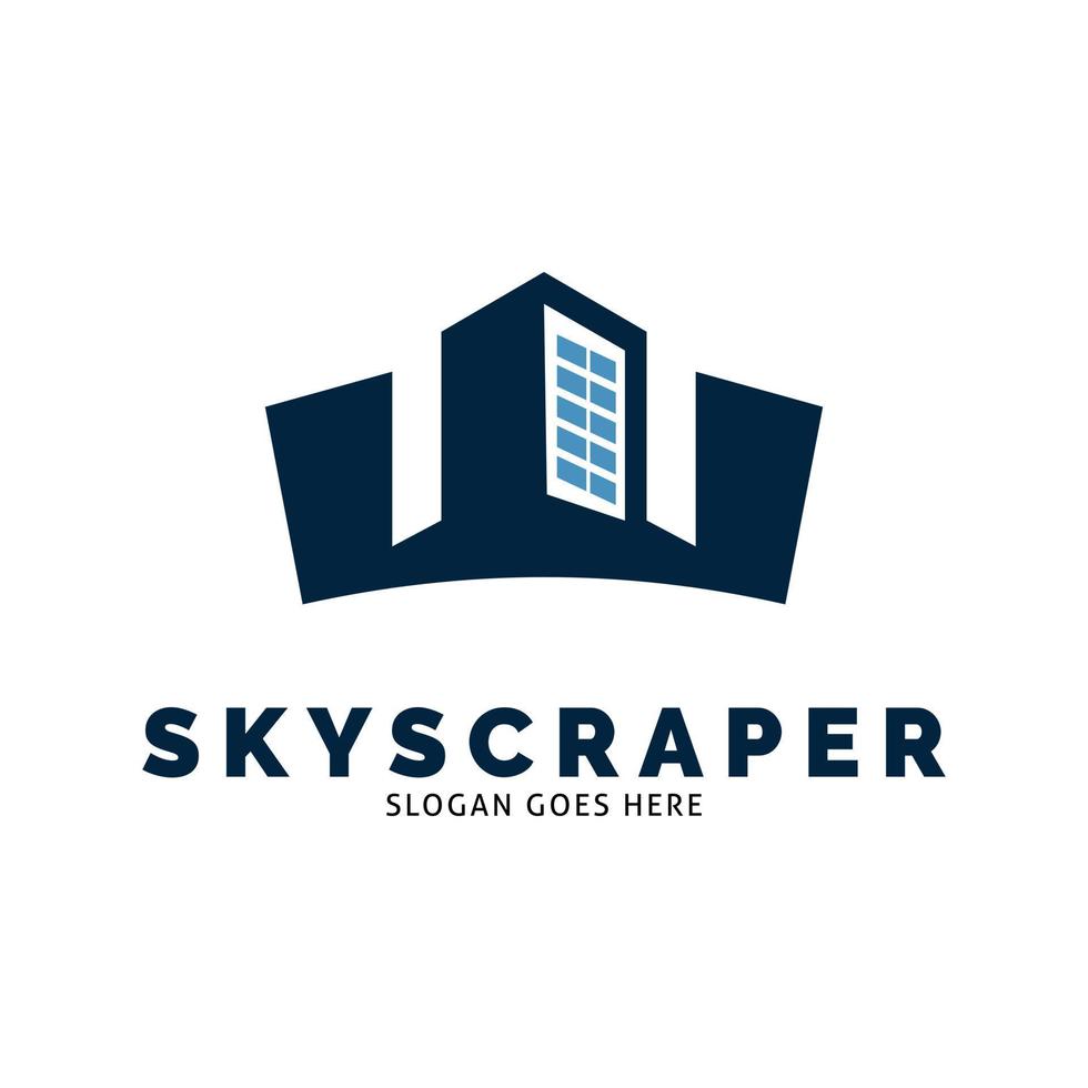 Skyscraper Icon Vector Logo Template Illustration Design