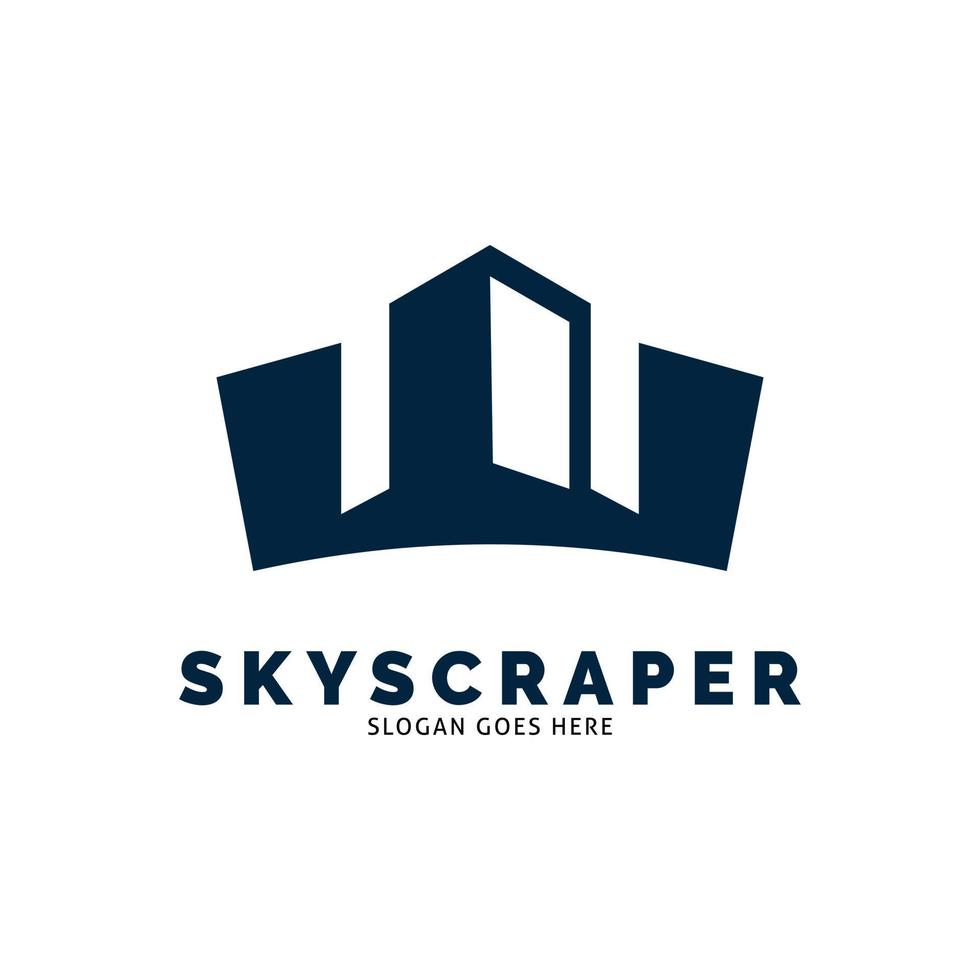 Skyscraper Icon Vector Logo Template Illustration Design
