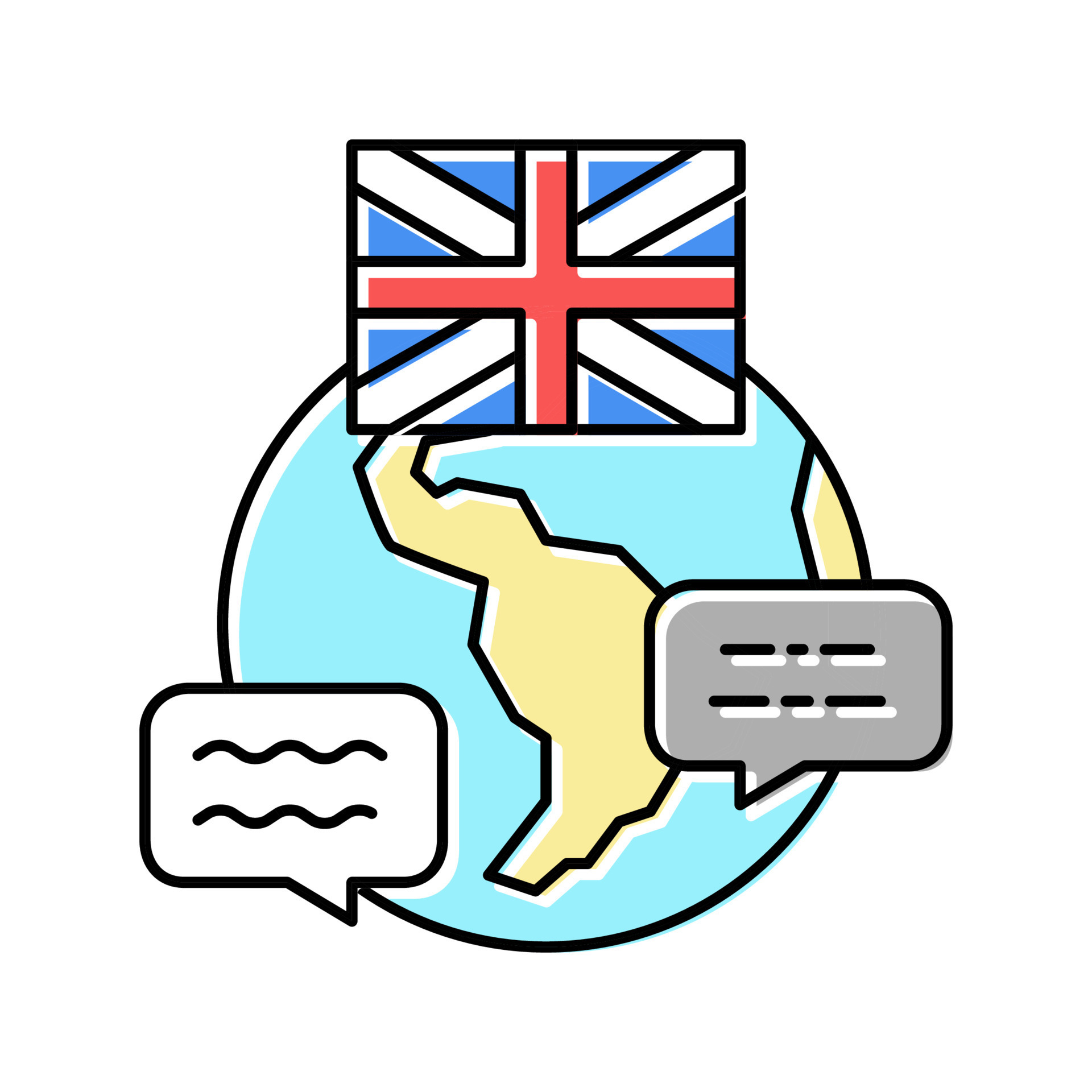 language english color icon vector illustration 19596193 Vector Art at