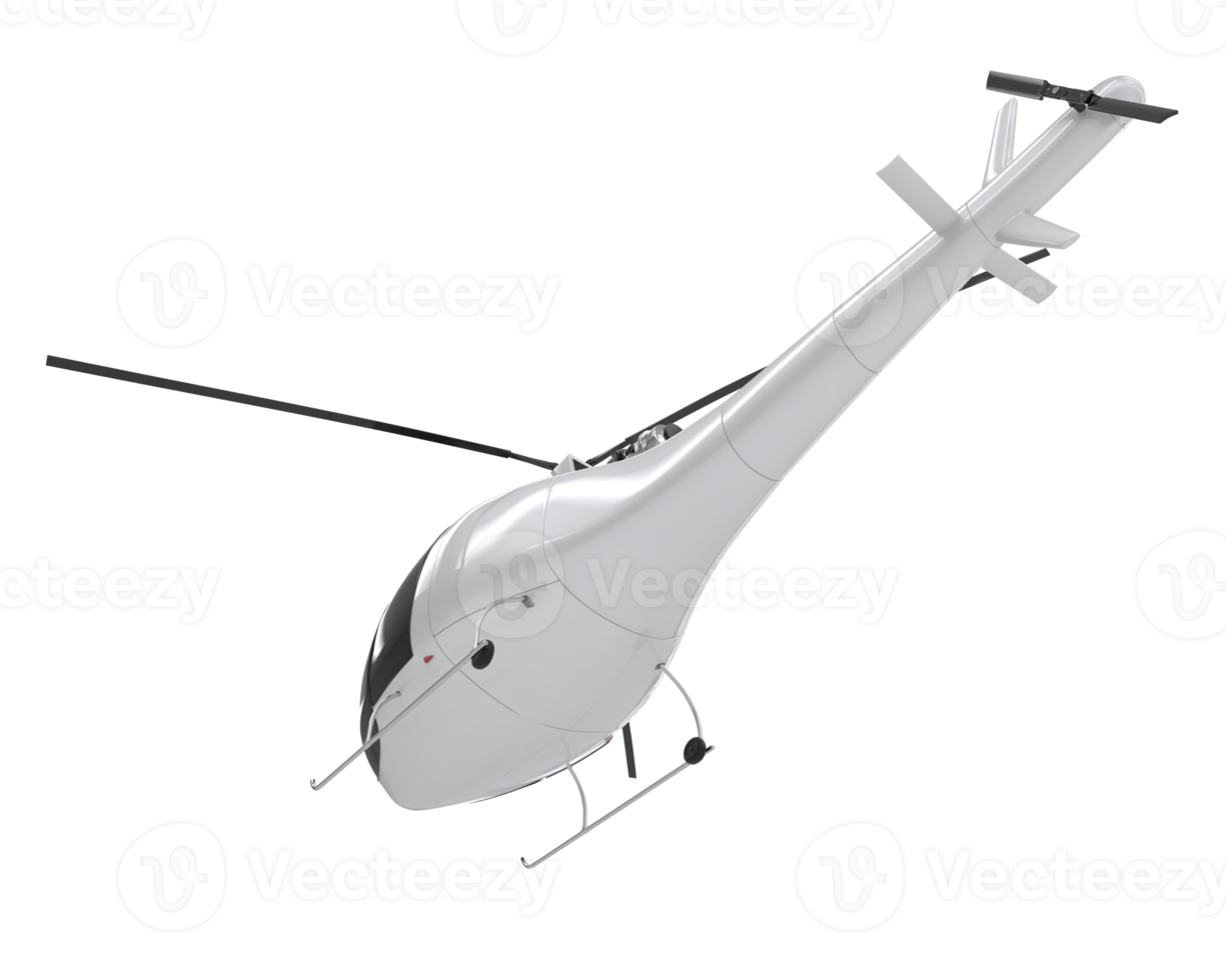 helikopter isolerat på transparent bakgrund. 3d tolkning - illustration png