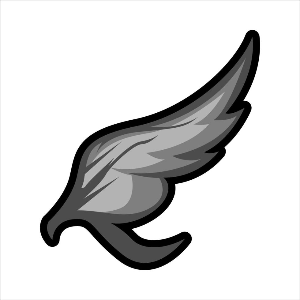 illustration of the next wing image with monochrome color vector