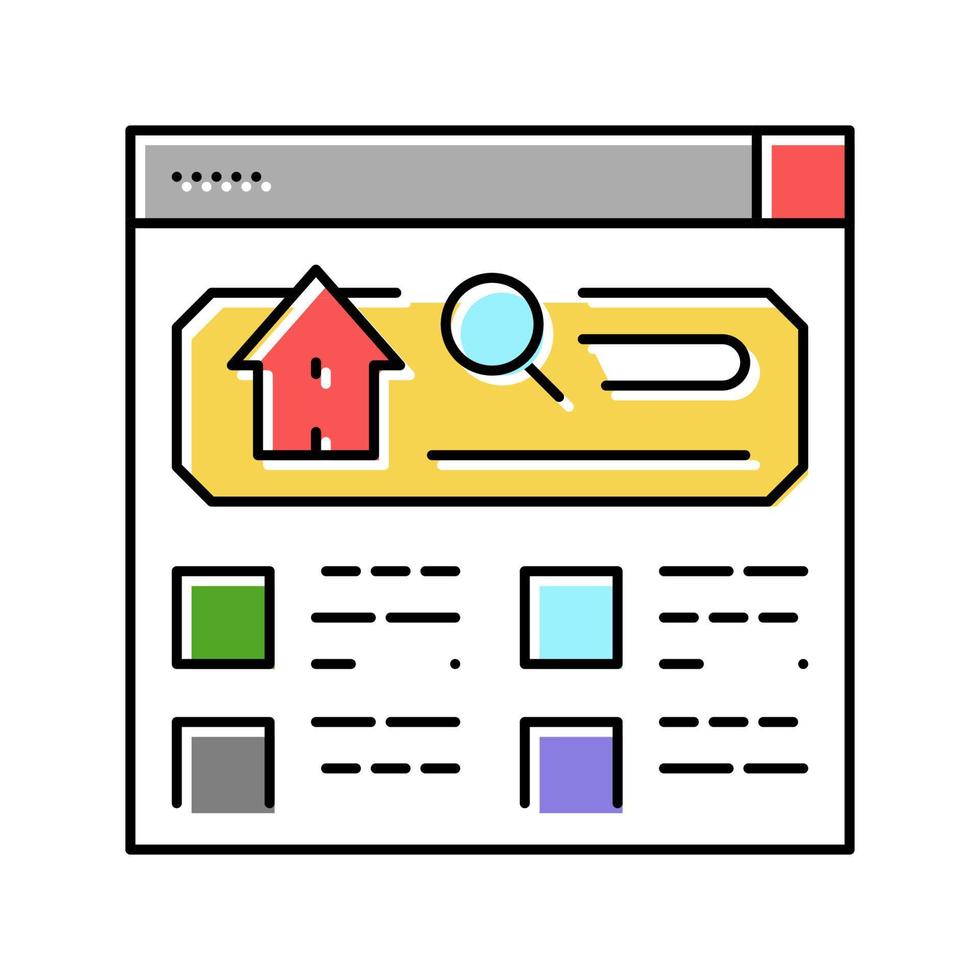 agency property estate home color icon vector illustration