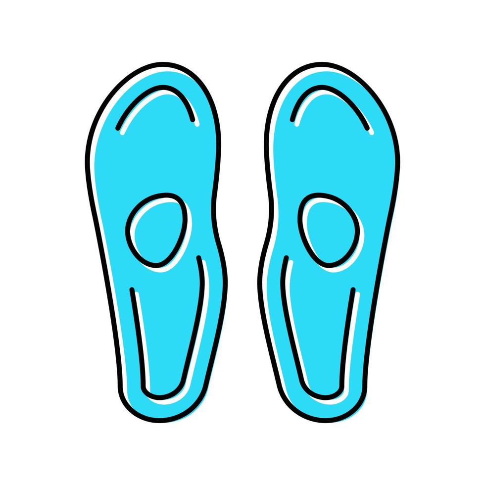 insoles for treatment flat feet color icon vector illustration