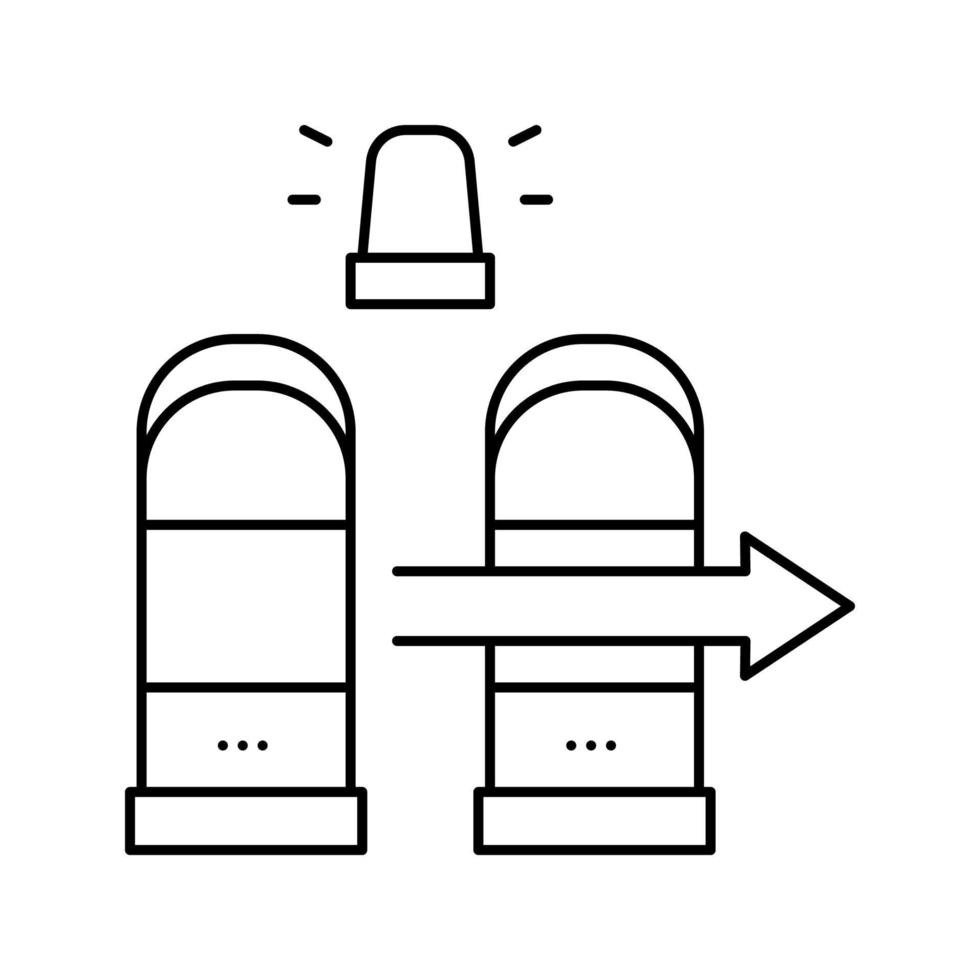 tecnología rfid para la ilustración de vector de icono de línea de acceso