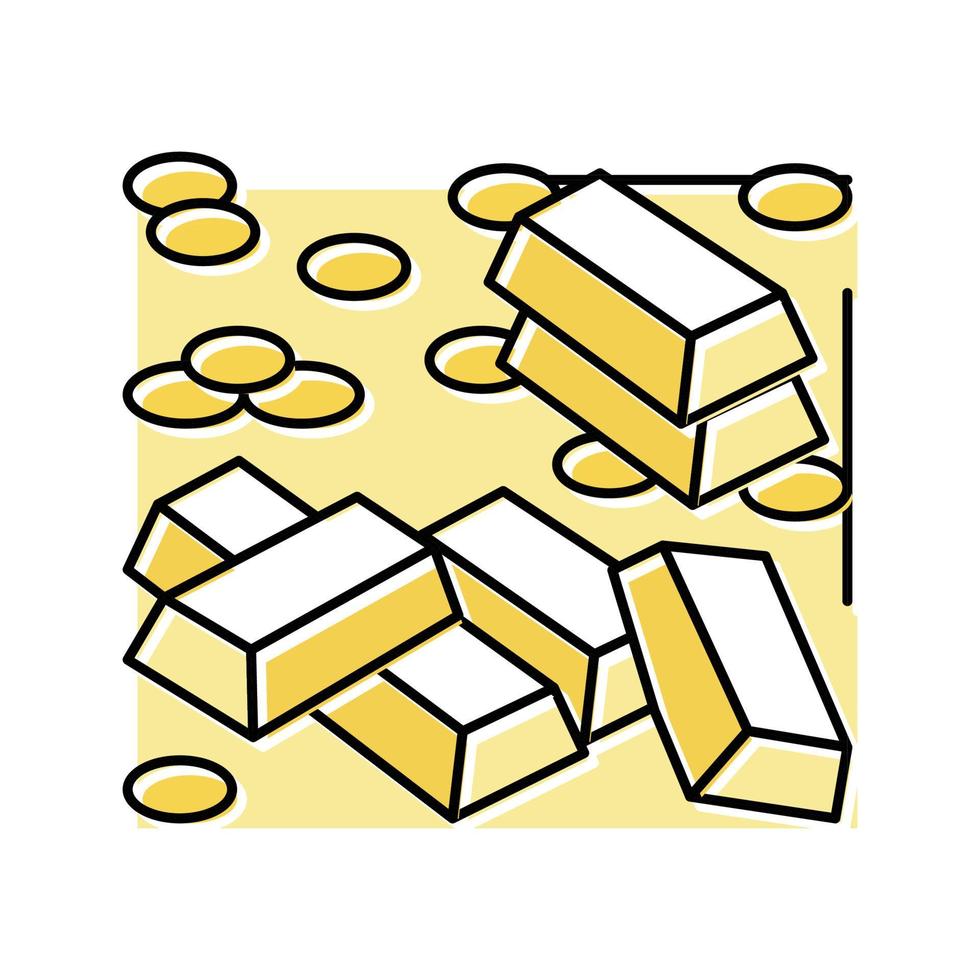 gold treasure color icon vector illustration