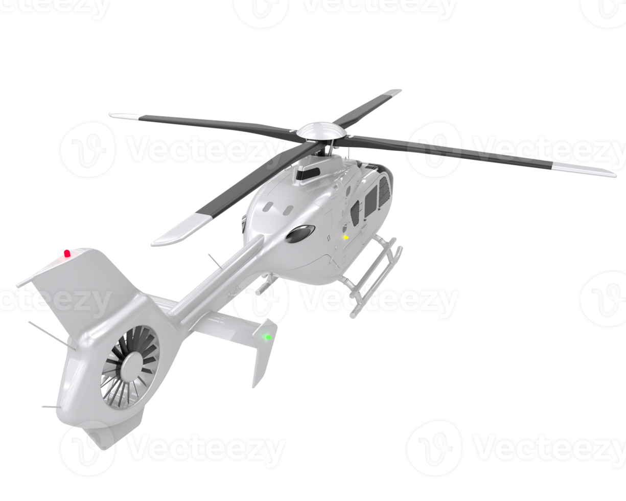 Helicopter isolated on transparent background. 3d rendering - illustration png