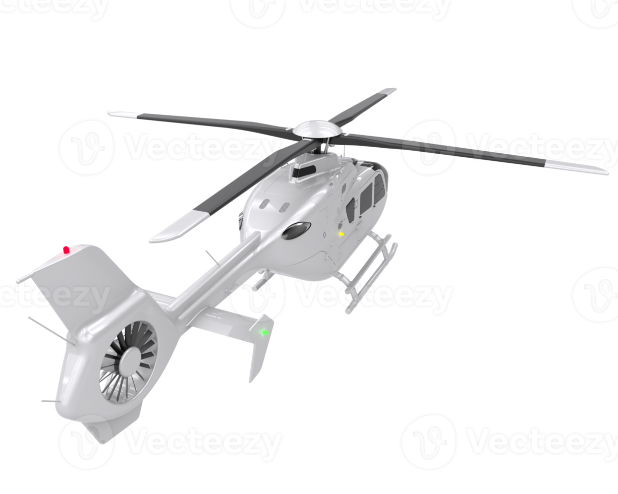 helikopter isolerat på transparent bakgrund. 3d tolkning - illustration png