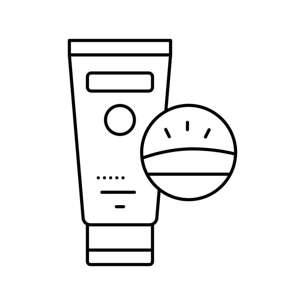 cream edema treatment line icon vector illustration