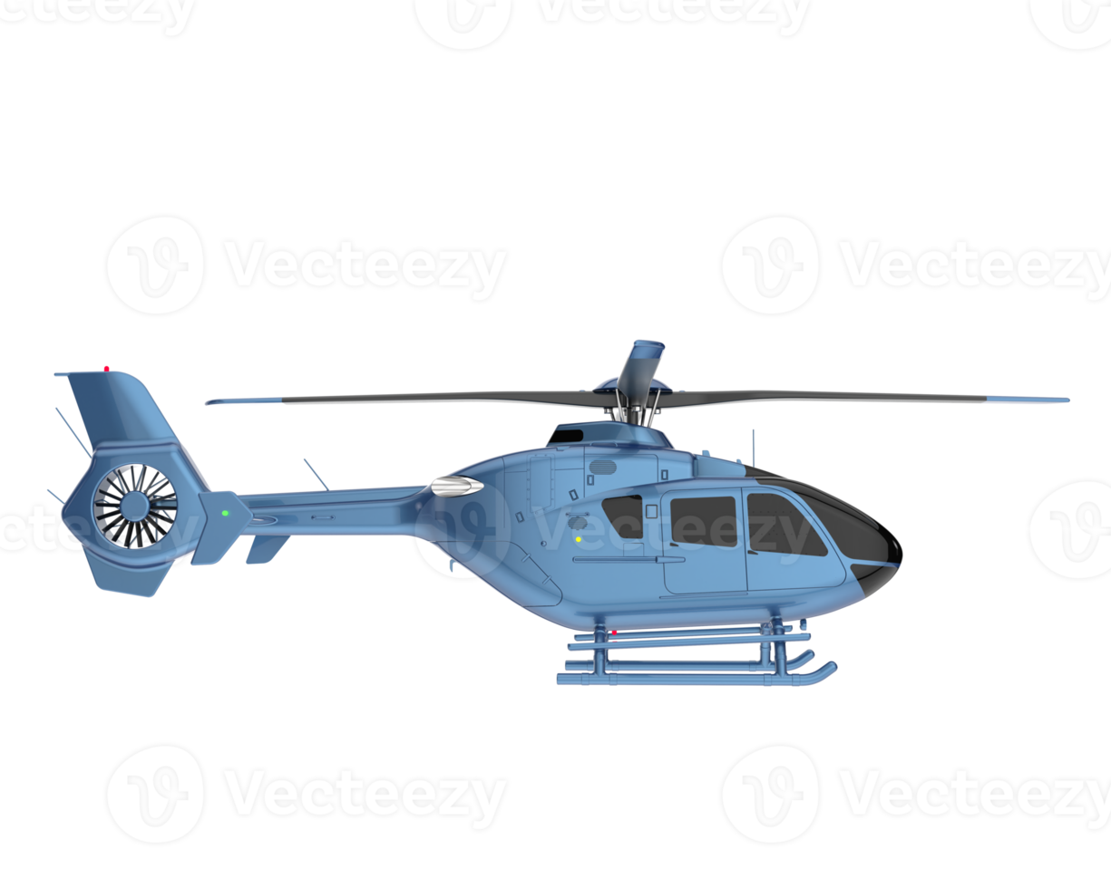 Helicopter isolated on transparent background. 3d rendering - illustration png