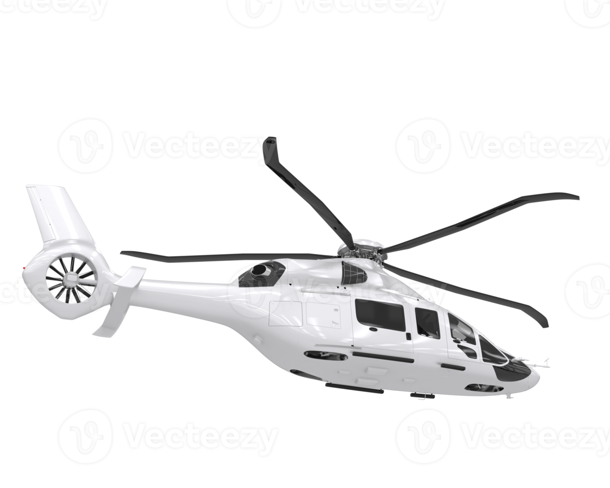 Helicopter isolated on transparent background. 3d rendering - illustration png