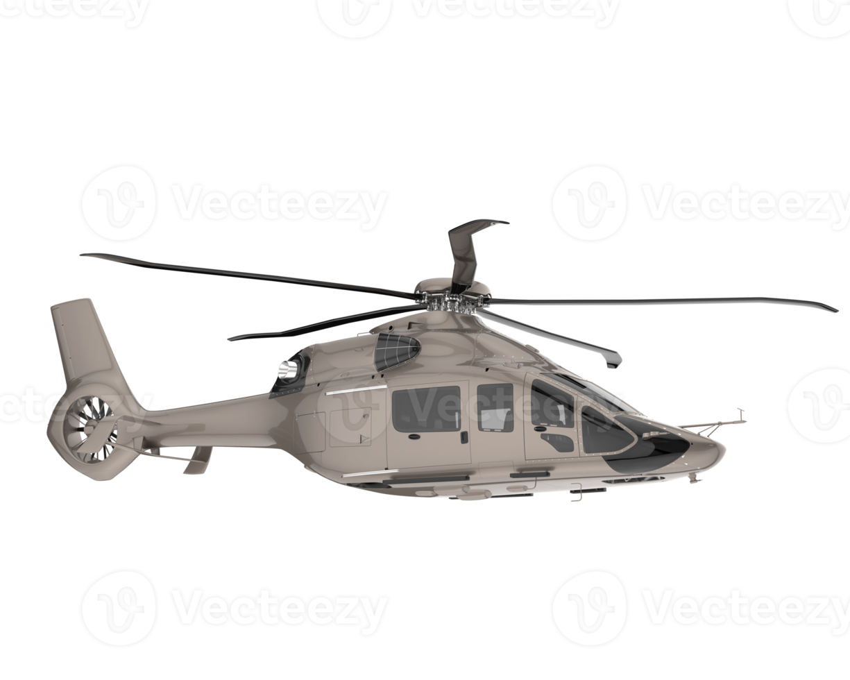 Helicopter isolated on transparent background. 3d rendering - illustration png