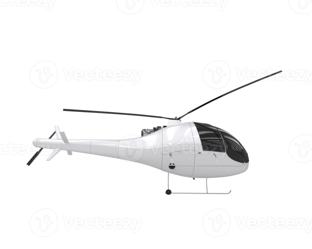 Helicopter isolated on transparent background. 3d rendering - illustration png