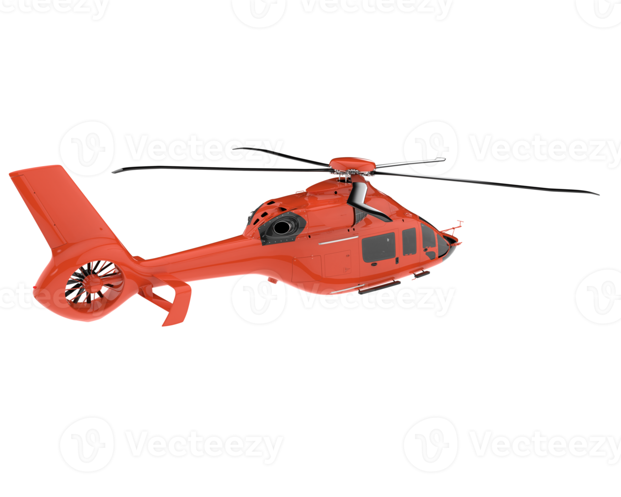 Hubschrauber isoliert auf transparentem Hintergrund. 3D-Rendering - Abbildung png