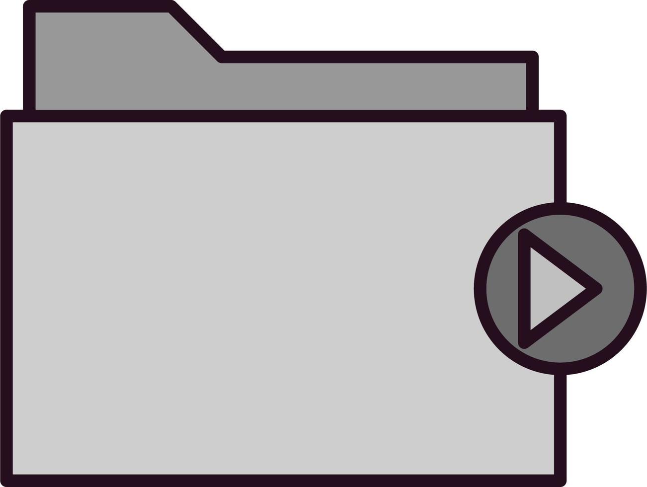 Video folder Vector Icon