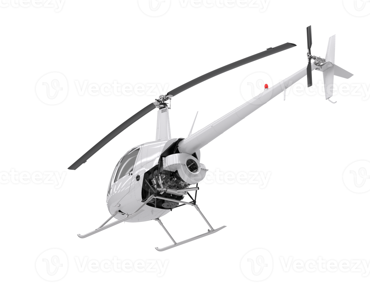 Helicopter isolated on transparent background. 3d rendering - illustration png