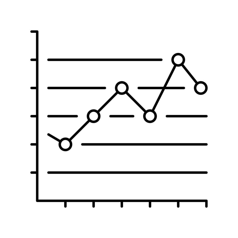 gráfico de línea icono de línea ilustración vectorial vector