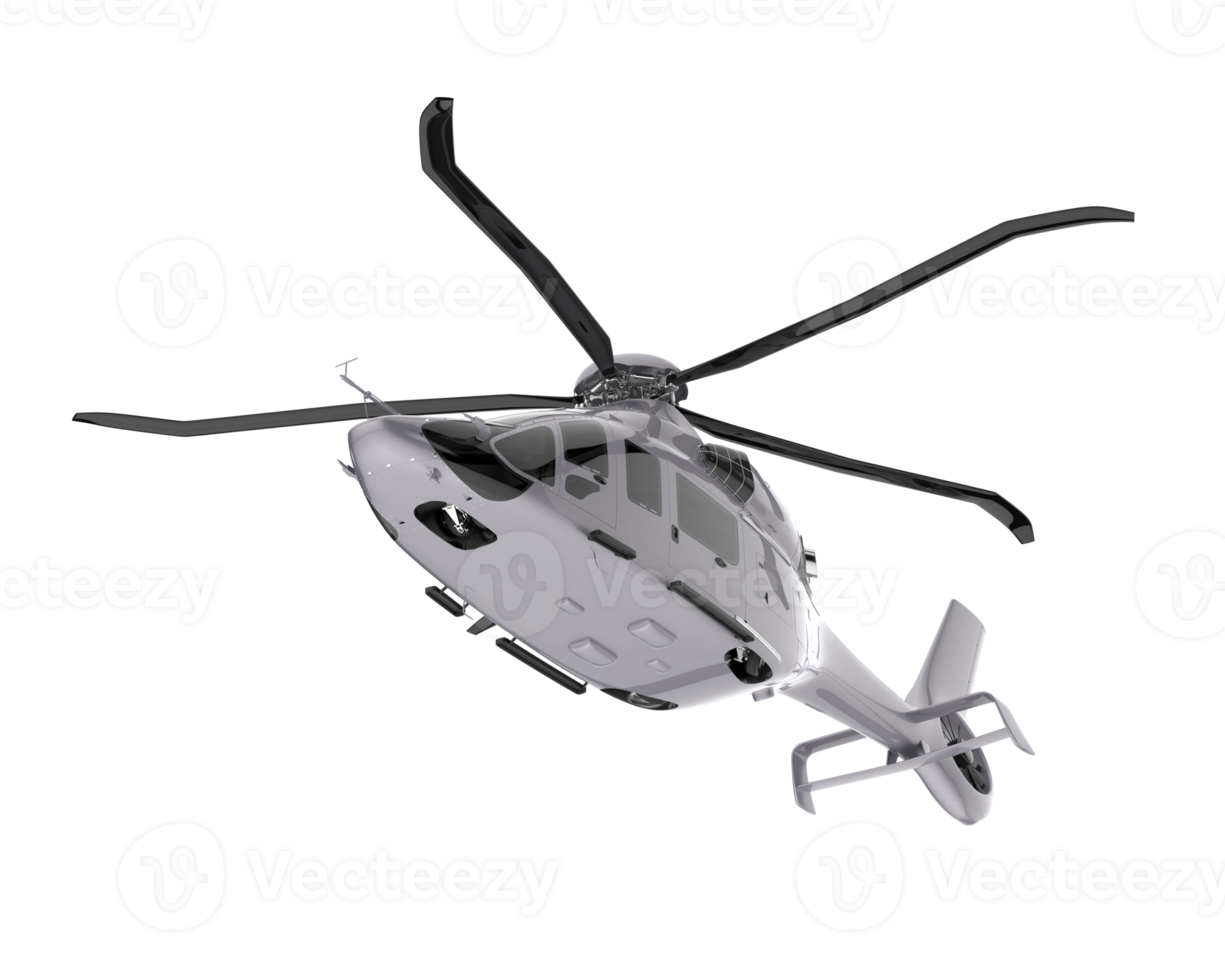 Helicopter isolated on transparent background. 3d rendering - illustration png