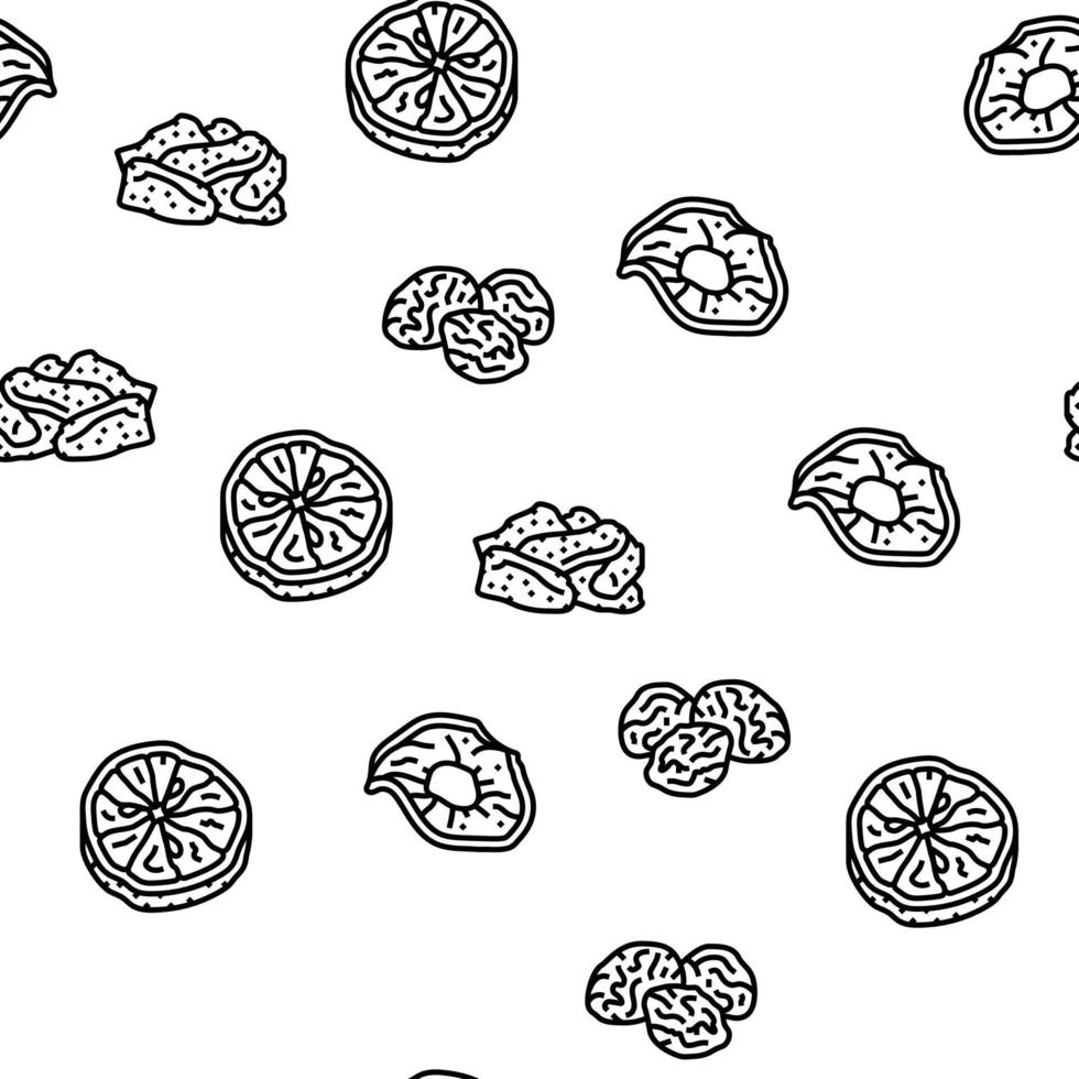 dried fruit healthy snack vector seamless pattern