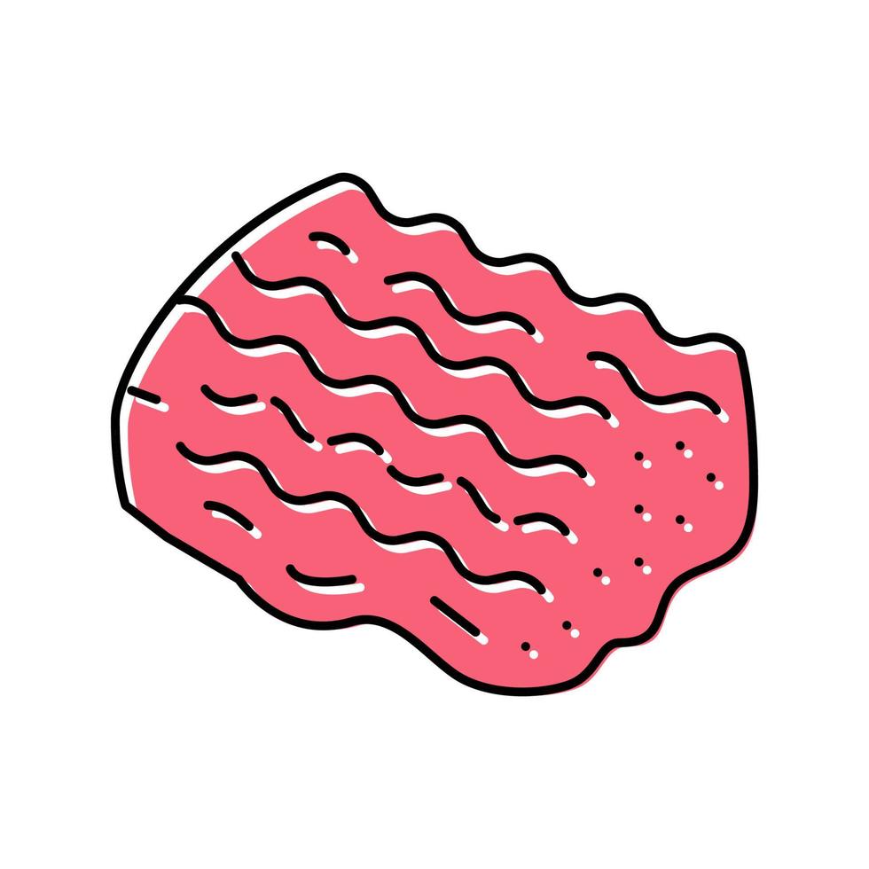 ilustración de vector de icono de color de carne picada